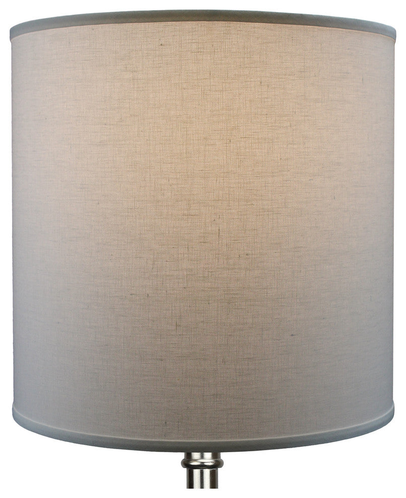 Fenchel Shades, 18"x18"x18"Spider Attachment Drum Lamp Shade, Designer Linen Off