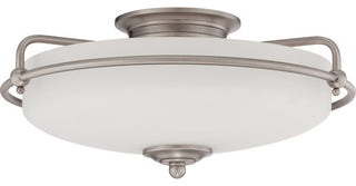 Griffin 3-Light Flush Mount, Antique Nickel