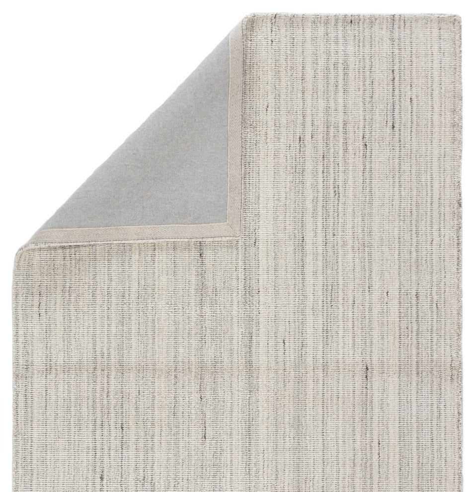 Jaipur Living Kelle Handmade Stripe Gray/ White Area Rug 10'X14'