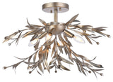 Piper 23" Flush Mount, Silver Leaf