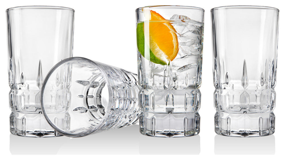 Crosby Square Highball Set of 4 10oz