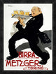 "Birra Metzger" Framed Canvas Giclee by Filberto Mateldi, 18"x24"