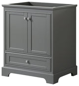 Deborah 30" Dark Gray Single Vanity, No Top, No Sink, No Mirror