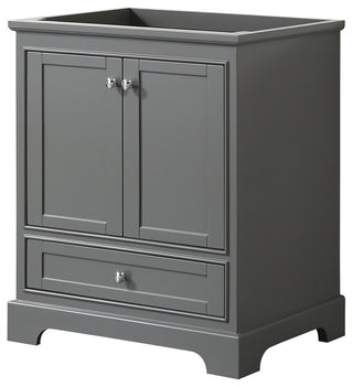 Deborah 30" Dark Gray Single Vanity, No Top, No Sink, No Mirror