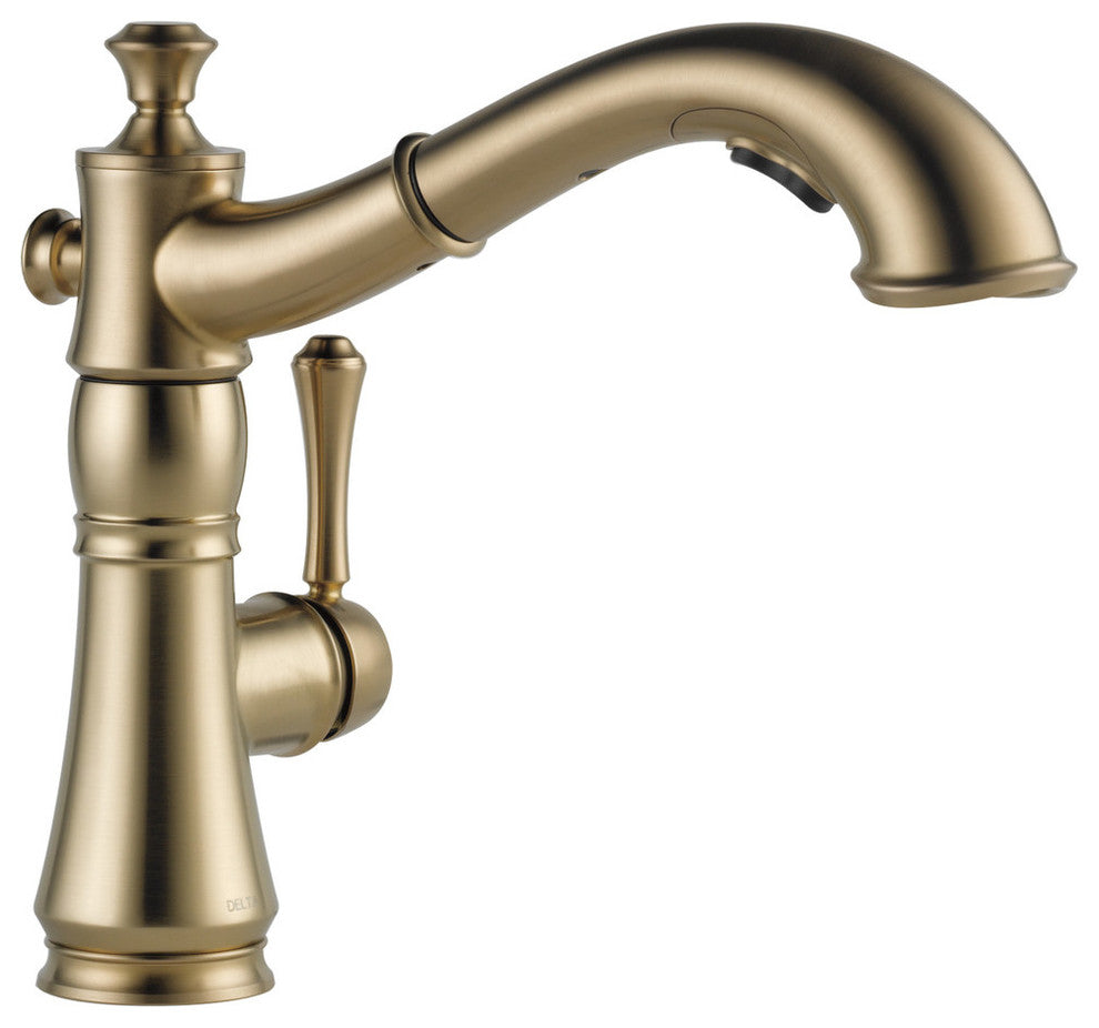 Delta Cassidy Single Handle Pull-Out Kitchen Faucet, Champagne Bronze