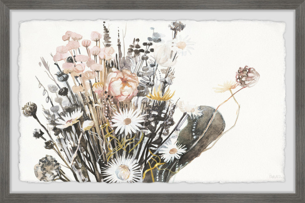 "Flowering Plants" Framed Painting Print
