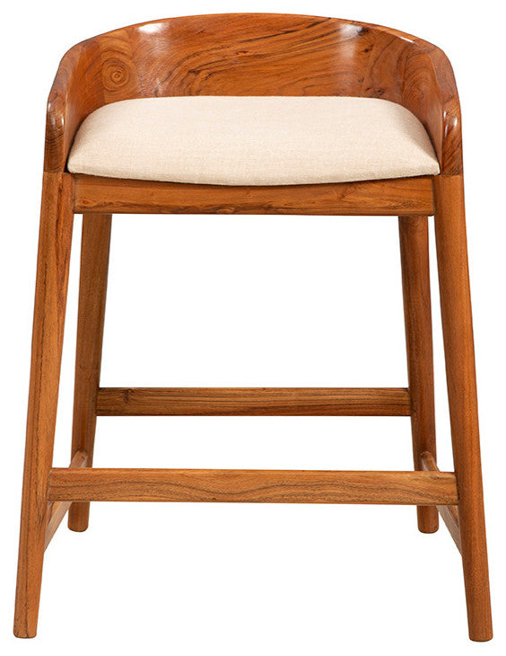 Saddle 34" Tall Counter Stool, Brown
