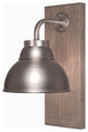 Oxbridge Wall Sconce, Graphite & Painted Distressed Metal, 7" Graphite Shade