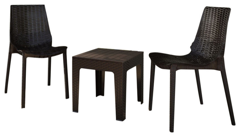 Lumina 3-Piece Bistro Set, Brown