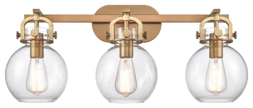 Innovations Lighting 410-3W-BB-7CL-LED Sphere 3 Light 27" Bath Vanity Light