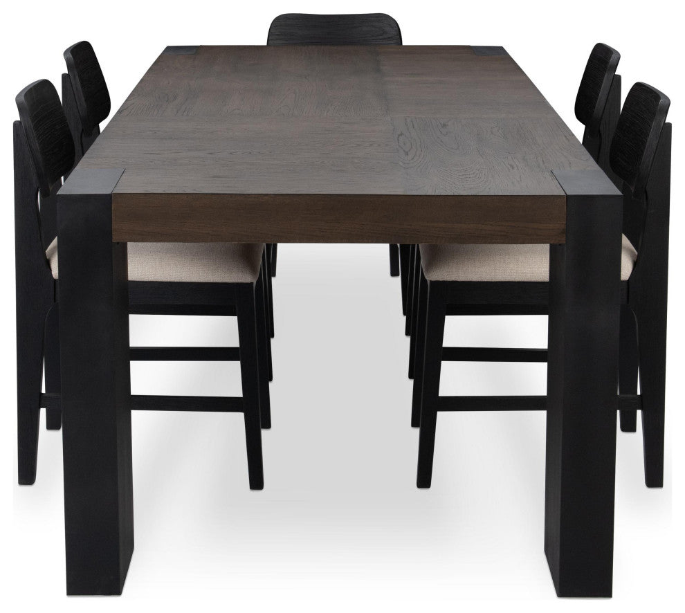 Deaven 94" Wood Dining Table, Brown