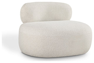 Venti Black Boucle Fabric Upholstered Set, Cream, Chair