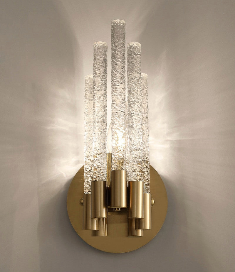 Crystal rod wall light fixture for bedside, living room., 1 Style
