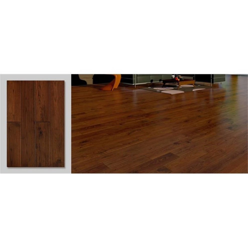 East West Furniture Sango Premier 1/2 x 5" Hardwood Flooring in Hickory Oak