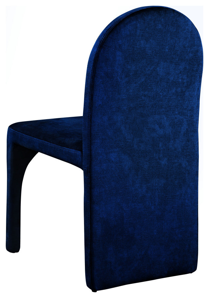 Summer Velvet Upholstered Dining Arm Chair (Set of 2), Navy, Side Chair