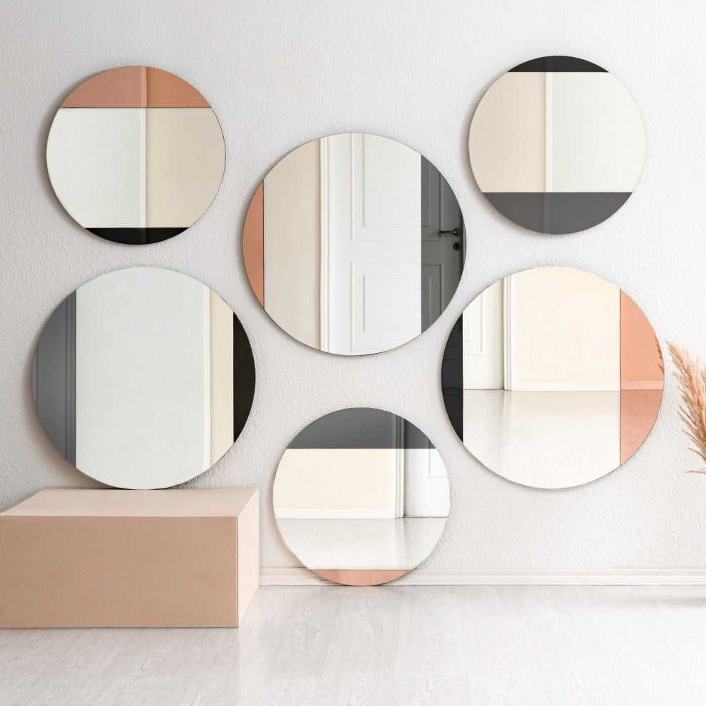 Alpha Accent Mirror, Rose Gold, Smoke, 29.5"
