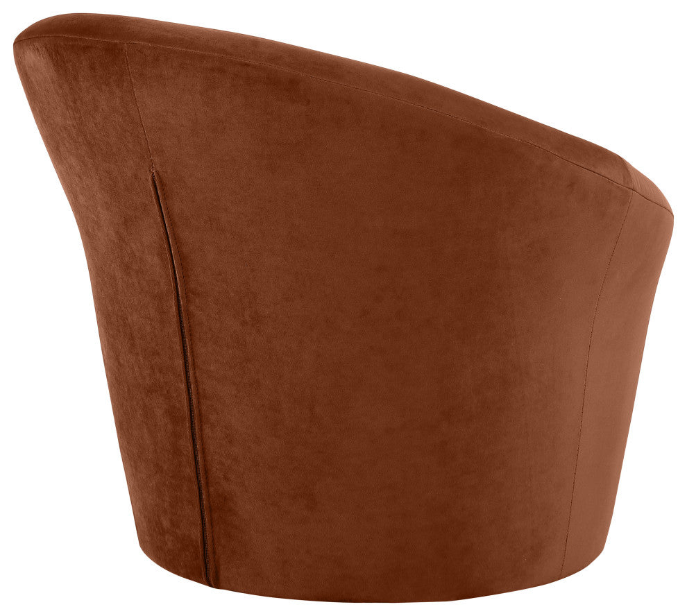 Tristan Upholstered Chair, Cognac, Velvet