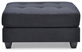 Cardiff Micro Suede Ottoman, Black