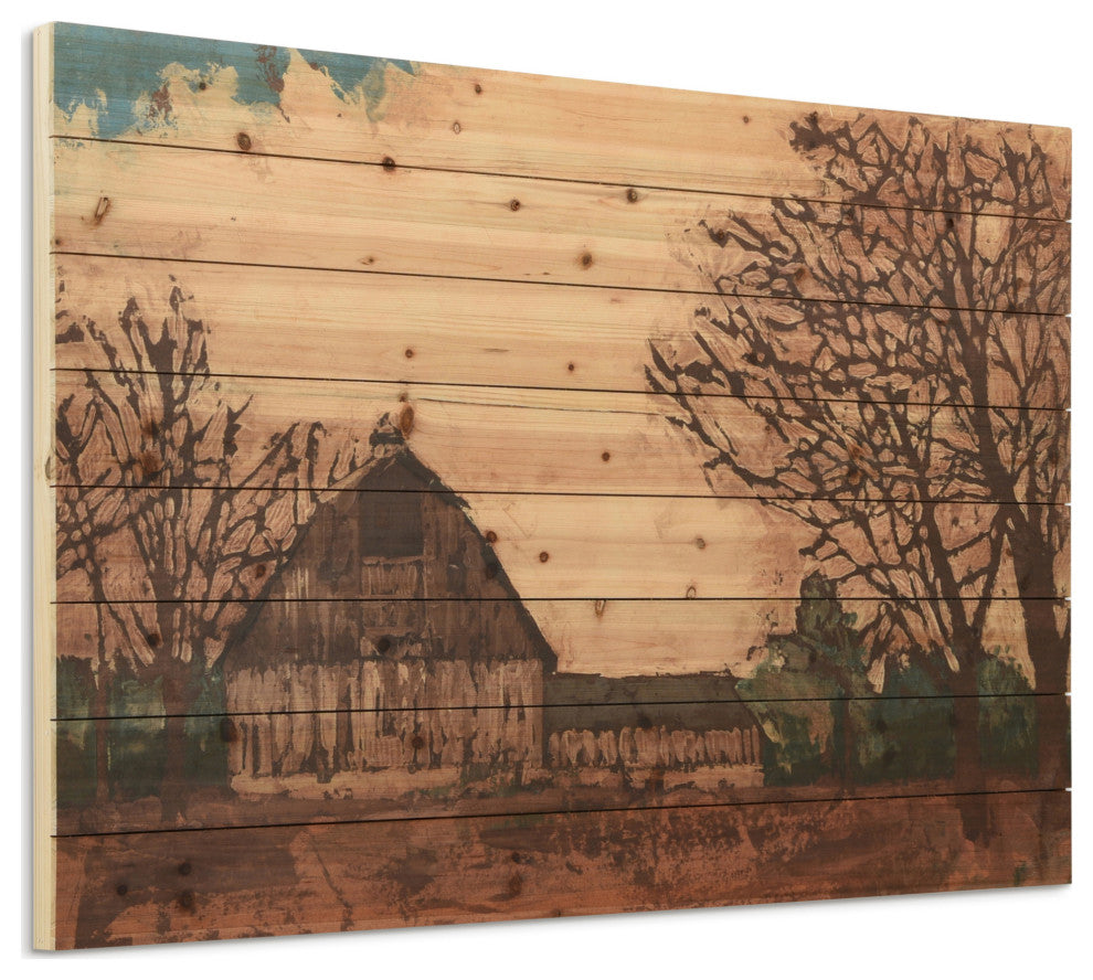Erstwhile Barn 1 Arte de Legno Digital Print on Solid Wood Wall Art, 30"x45"