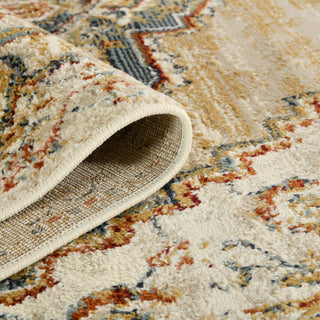 Athinai Marmet Gold Medallion Area Rug, 8'9"x11'9"