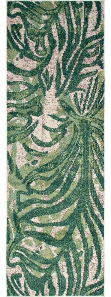 Nuloom Joi Contemporary Country and Floral Area Rug, Green 2'x6'