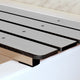 Hermosa 32"x13.5" Back Wall-Mount Folding Tub Seat With 3" Slats, Gray