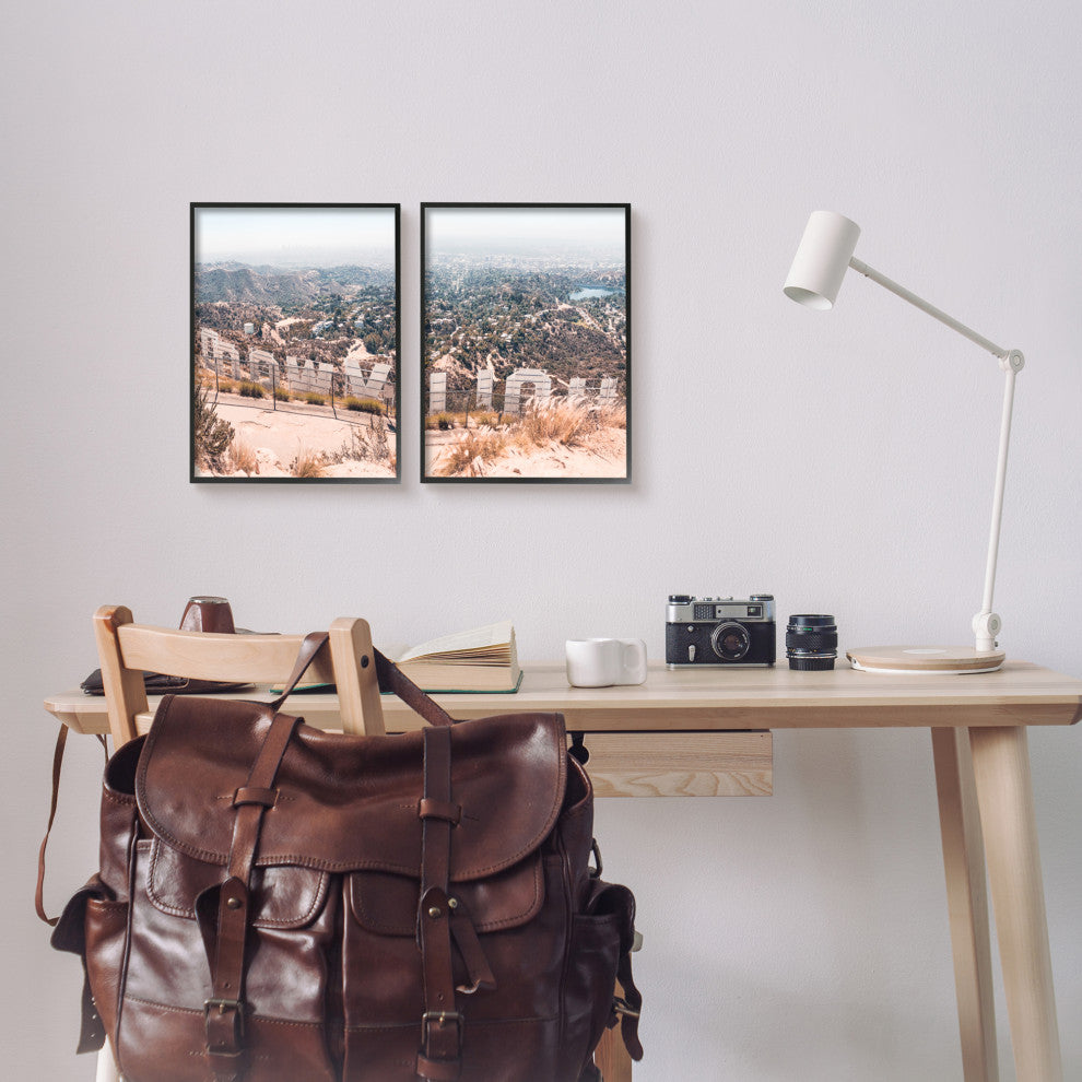 California Film Capital West Coast Hills Cityscape,11 x 14