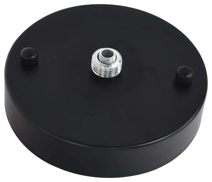 8 Light Sputnik Semi Flush Mount, Black/Gold