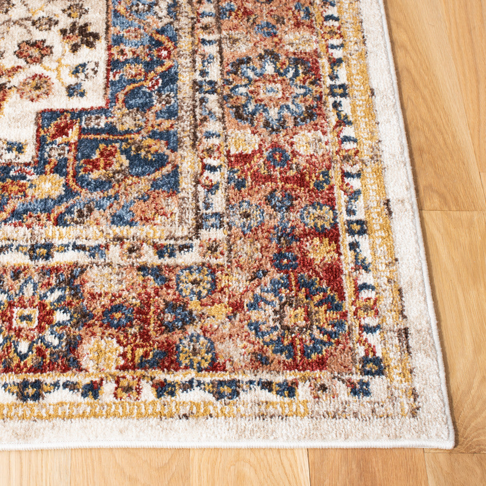 Safavieh Bijar BIJ652A Rug, Ivory/Rust, 3' X 5'