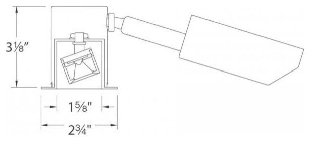 WAC-Lighting LEDme Miniature Square Recessed Downlight, 4000K Cool, White