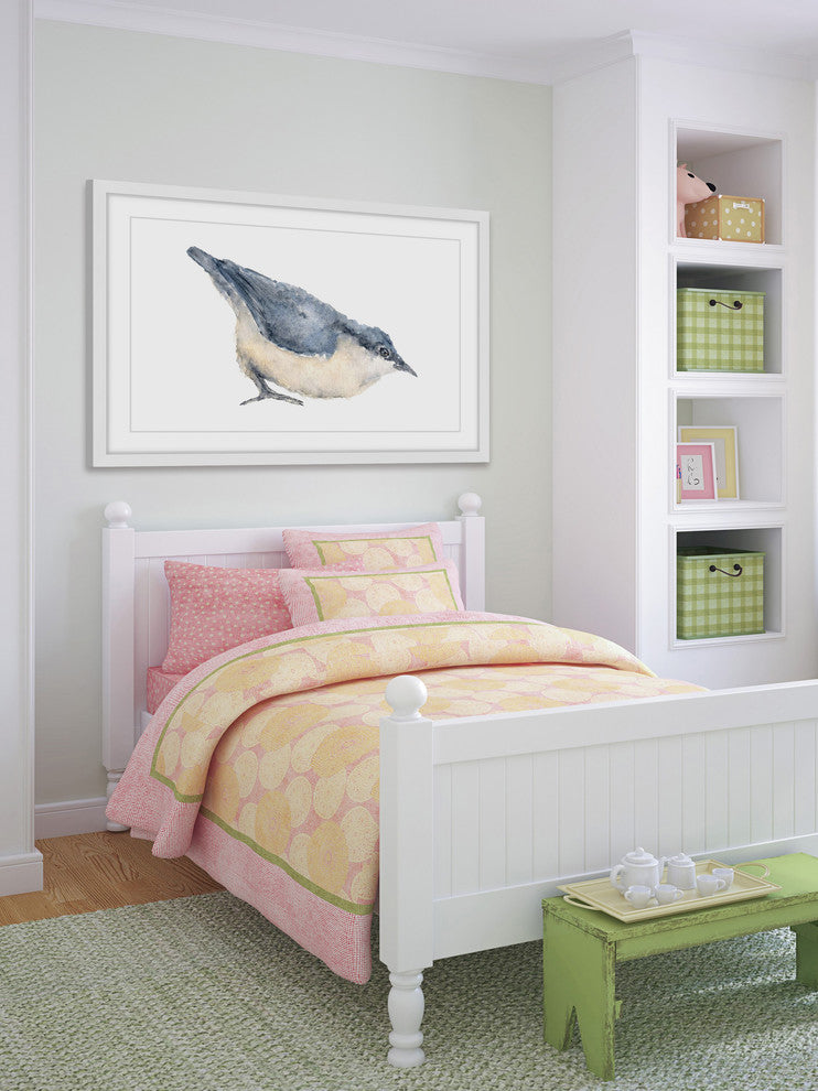 Marmont Hill, "Nuthatch Bird" by Thimble Sparrow Framed Painting Print, 30x20