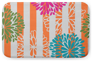24" x 17" Flower Bursts Bathmat, Pink