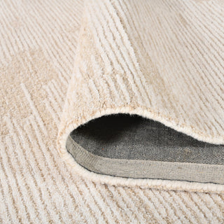Mexico Abstract Ivory Sand Hand-Hooked Area Rug 5' x 7'6"