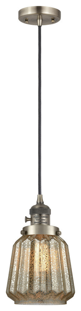 Innovations 201CSW-AB-G146-LED Chatham 1 Light Pendant, Switch, Antique Brass