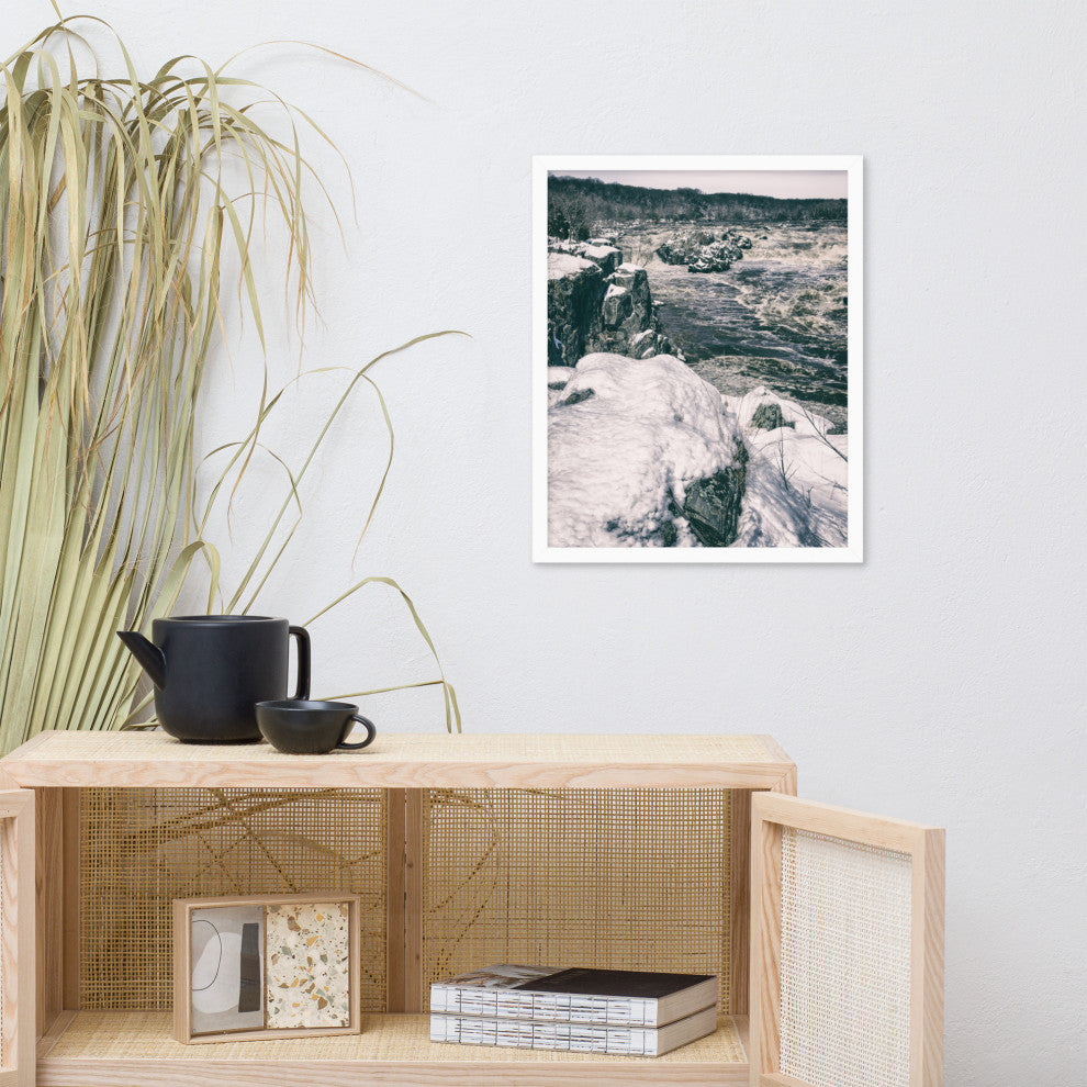 Great Falls Vintage Rural Landscape Framed Photo Paper Wall Art Prints, White, 16" X 20"