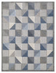 8"x10" Blue Gray Triangle Indoor Outdoor Area Rug