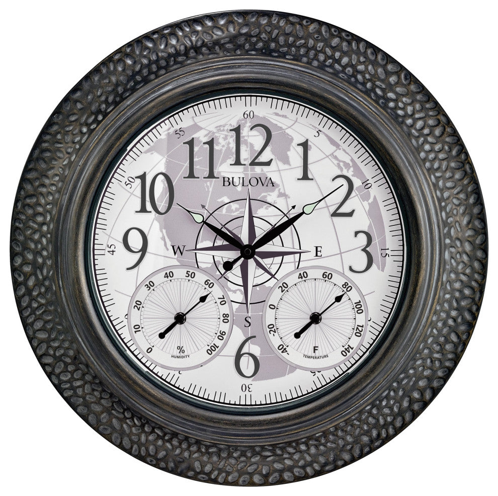 Bulova Clocks C3391, Lighted outdoor dial, Explorer, Patio accent