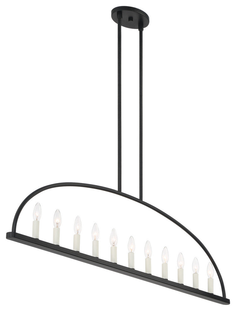 Abbott 11-Light Chandelier, Black