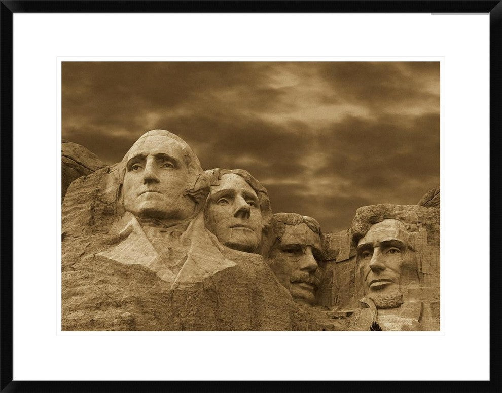 Mount Rushmore National Monument, South Dakota, Sepia, 30"x24"