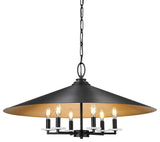 Z-Lite 1953-32 Rialto 6 Light 32"W Pendant - Matte Black