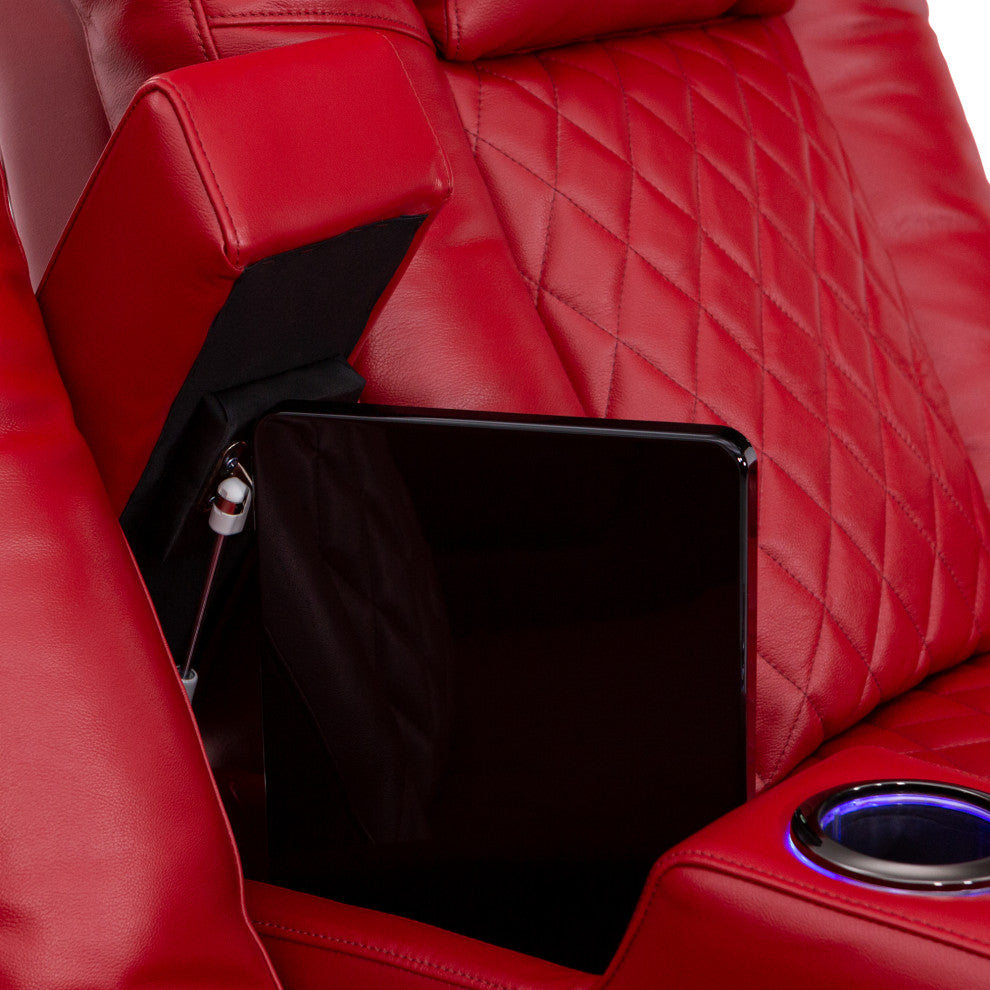 Seatcraft Capricorn Home Theater Seating, Red, Row of 4