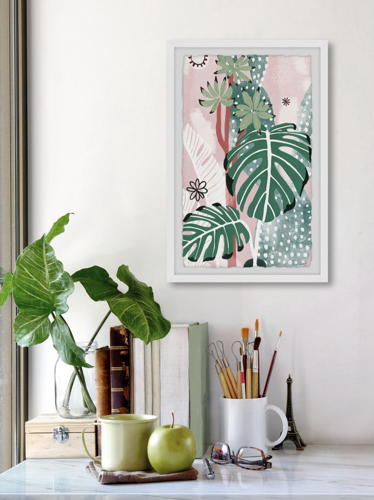"Variegated Monstera" Framed Painting Print