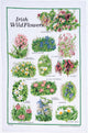 Irish Wild Flowers Linen Tea Towel