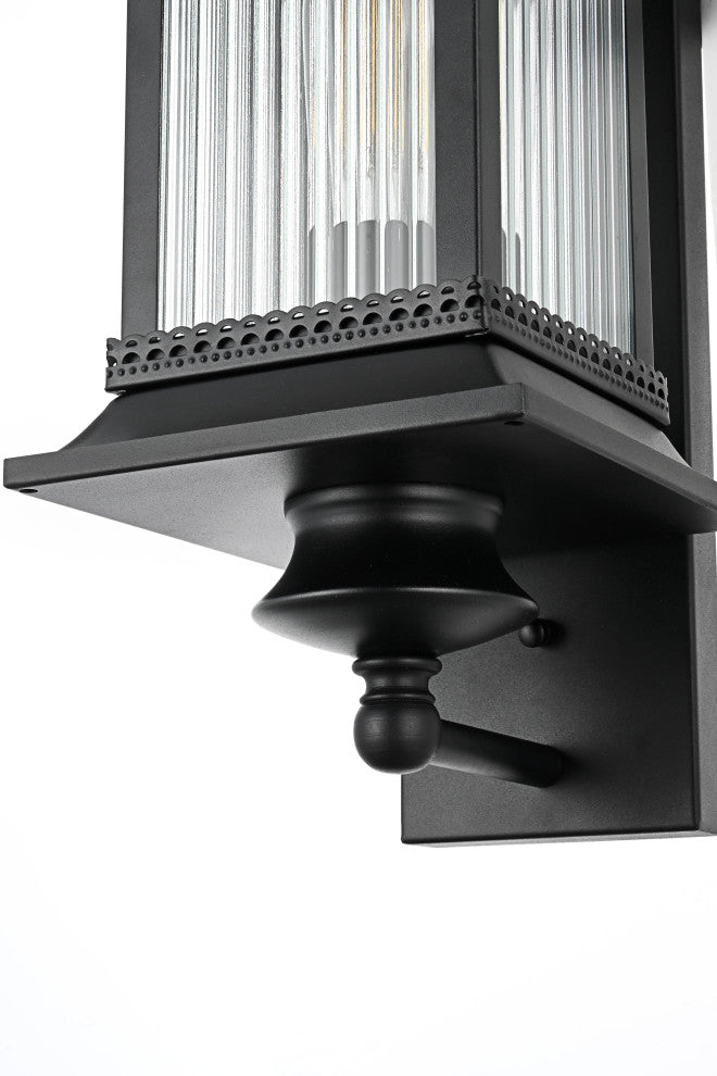 Home Living 7" Outdoor Wall Sconce, Black