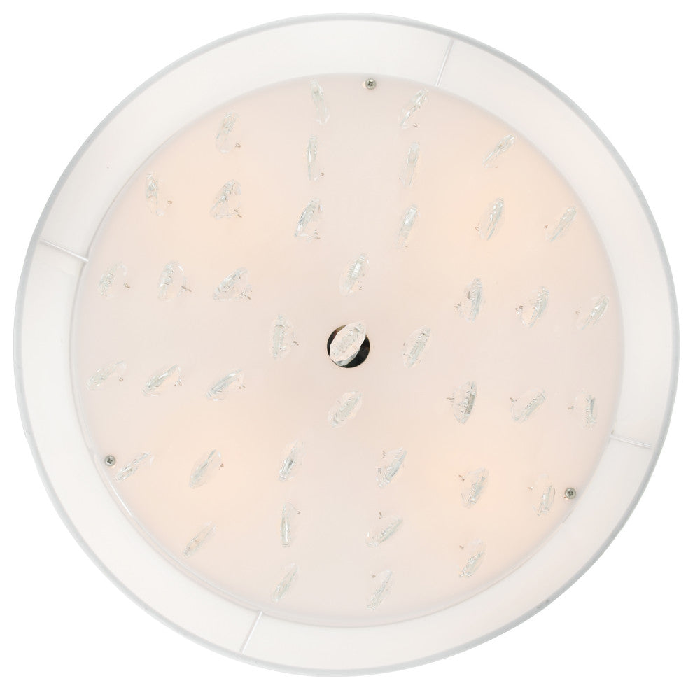 Dash Drum Shade Chandelier, White, 18 Inches
