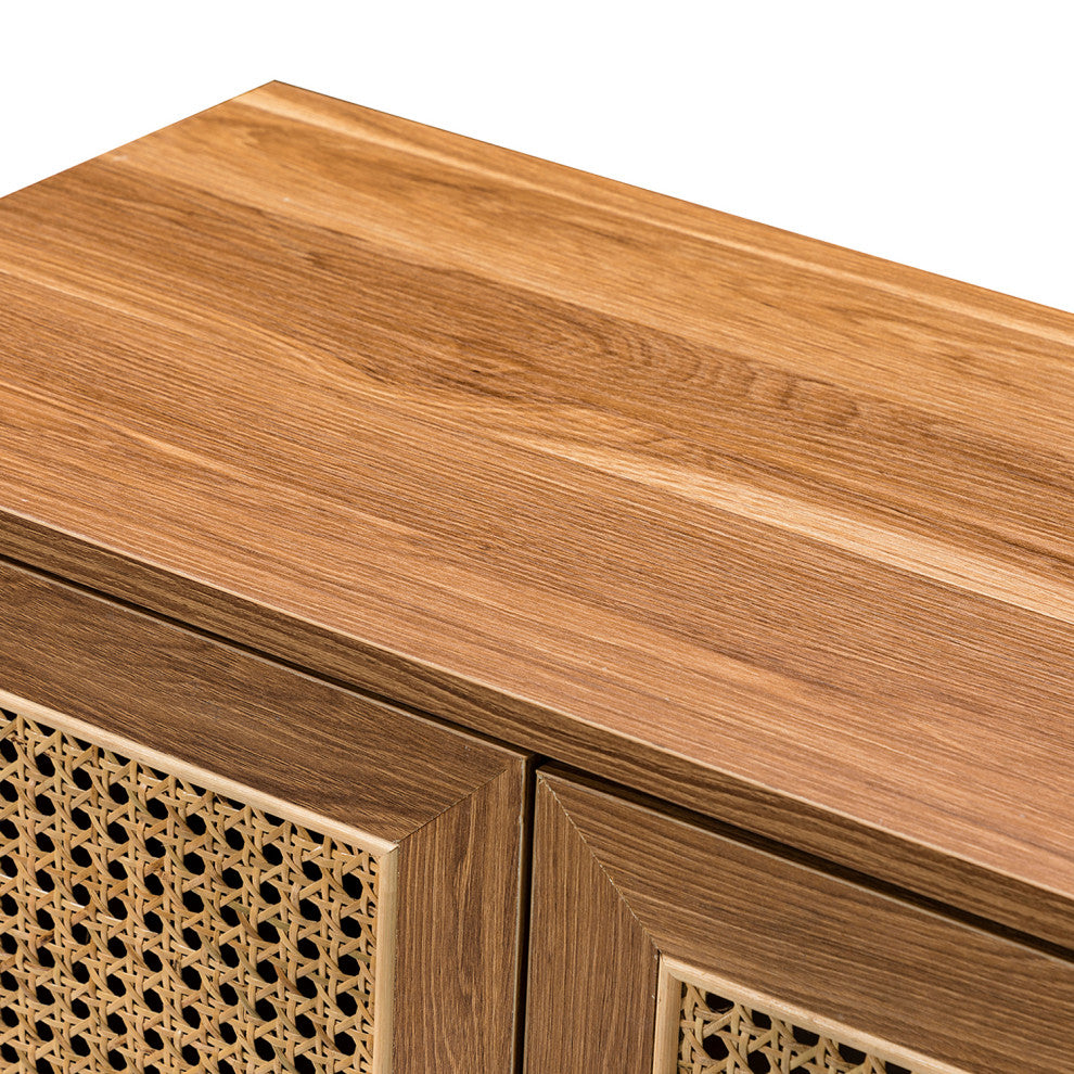 Alternate white background close-up: wood top surface detail.