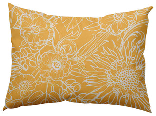 14" x 20" Zentangle Decorative Indoor Pillow, Egg Yolk