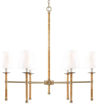 Capital Lighting 447261-705 Tulum 6 Light 38"W Chandelier - Matte Brass