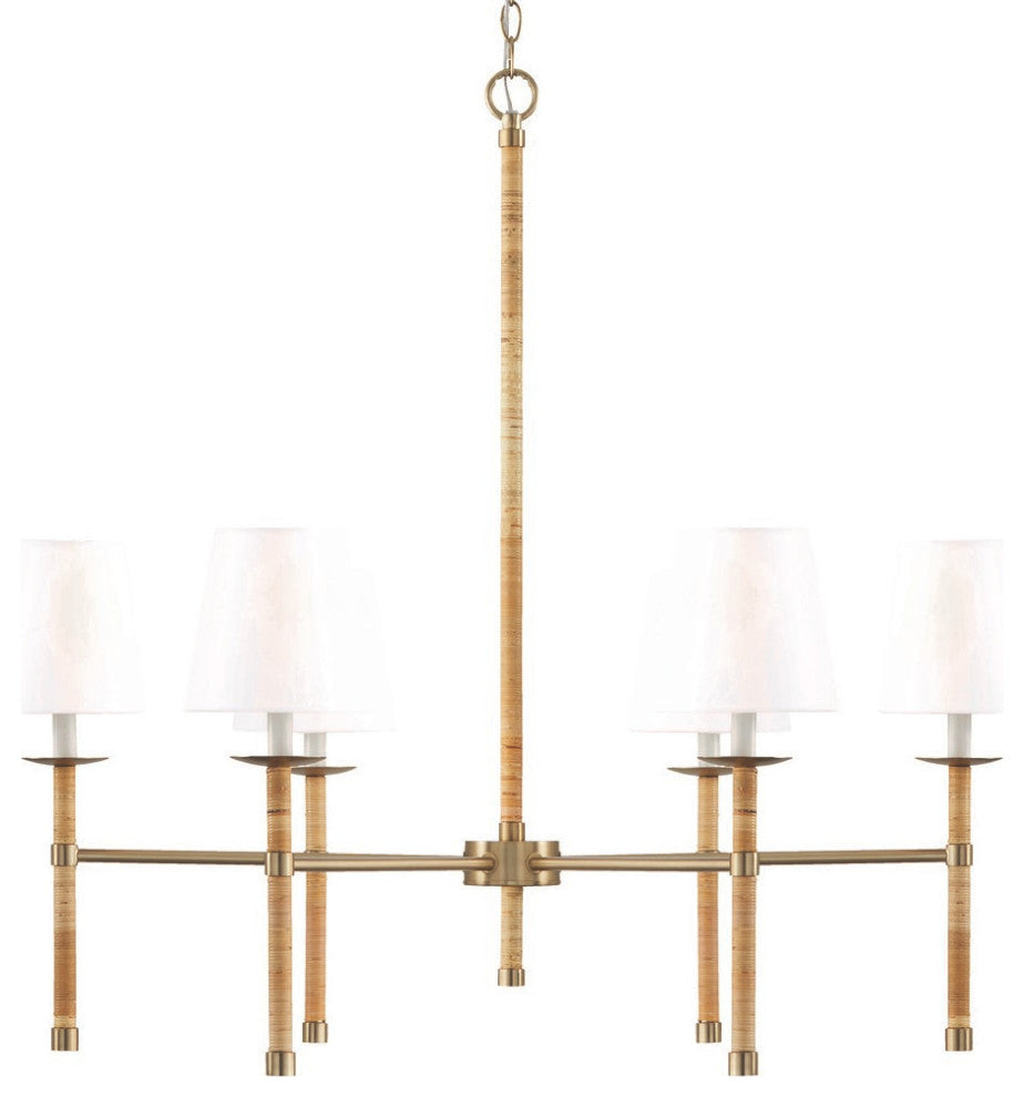 Capital Lighting 447261-705 Tulum 6 Light 38"W Chandelier - Matte Brass