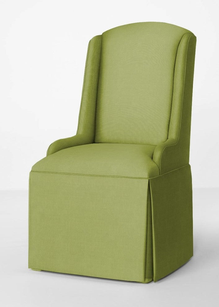 Daniella Petite Wing Back Skirted Parsons Chair